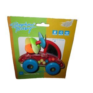 Stephan Baby Vroom Vroom Car Rattle Teether Acttivity Toy